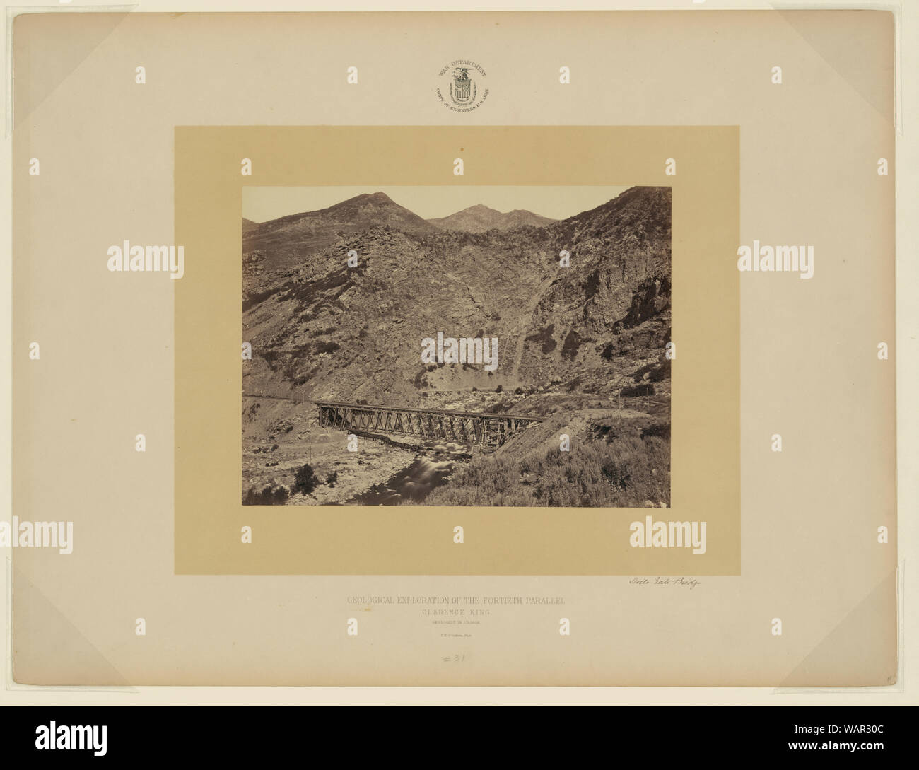 Devils Gate Bridge / T.H. O'Sullivan, phot. Banque D'Images