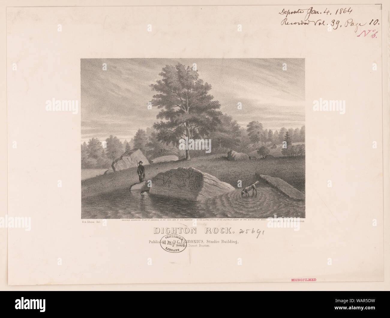 Rocher de Dighton Banque D'Images