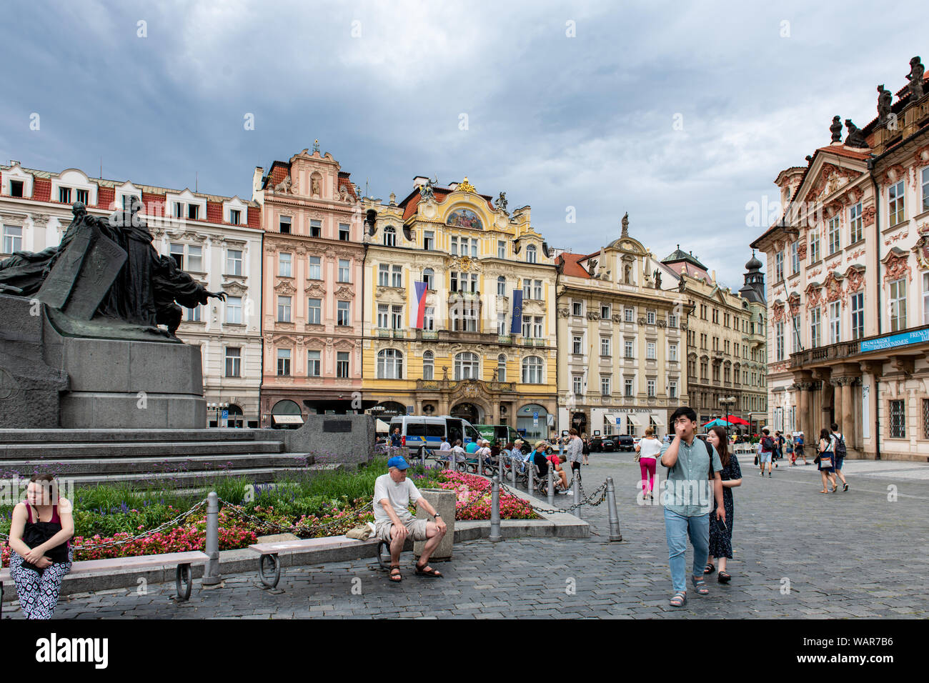 Place de la vieille ville à Prague, République Tchèque Banque D'Images