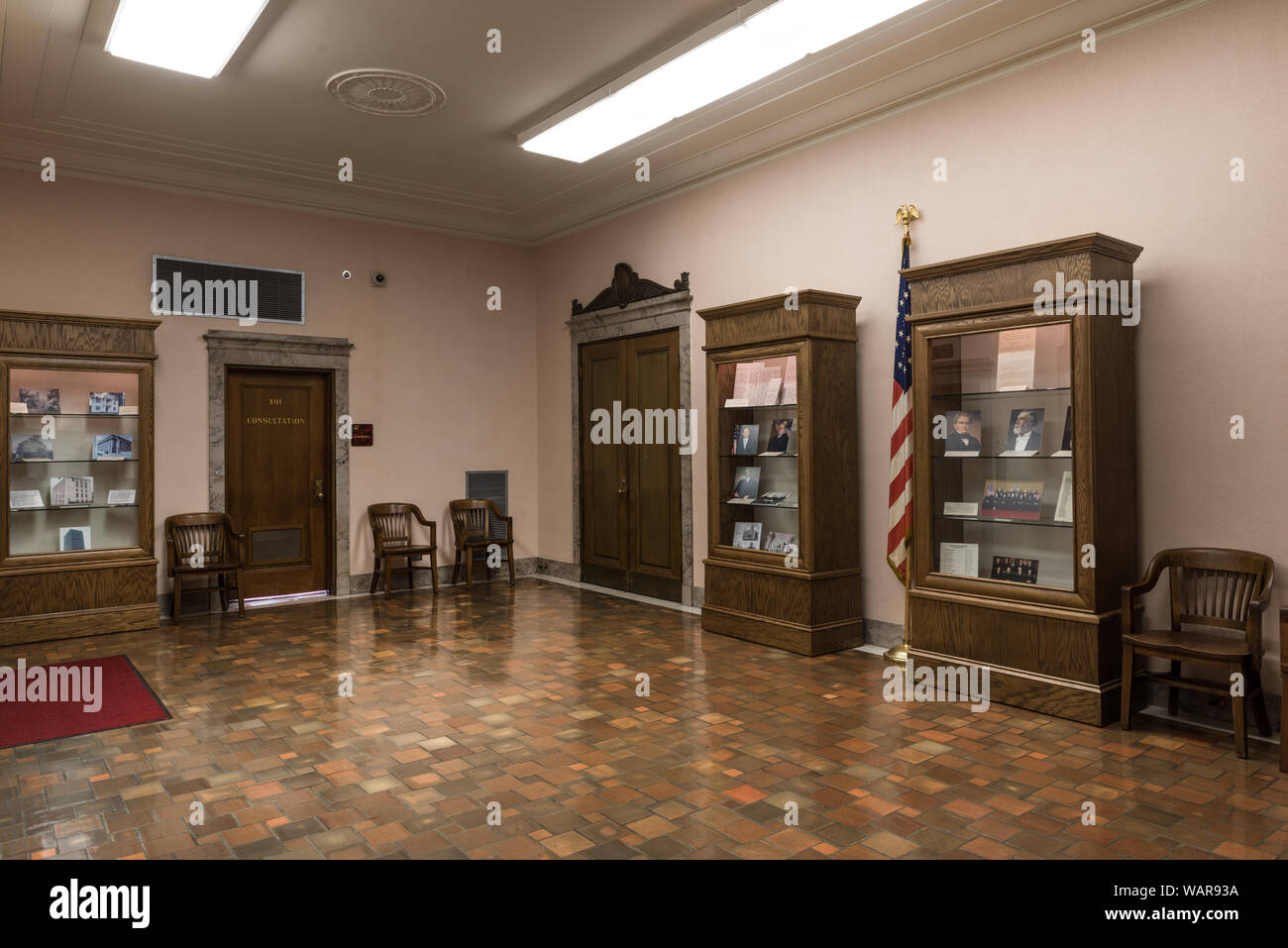 Les cas d'affichage à l'édifice fédéral et aux États-Unis, de palais de Gainesville, en Géorgie Banque D'Images