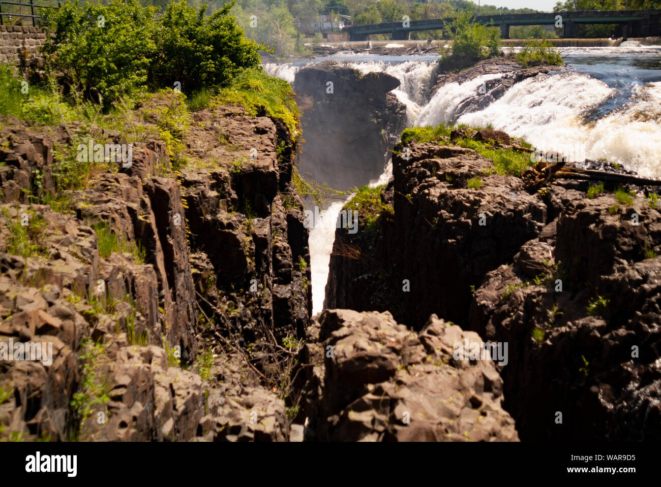 Parcs et loisirs Volume 3 : Paterson Great Falls Parc national historique au New Jersey. Banque D'Images