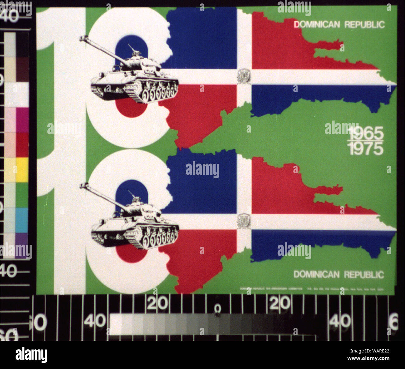 République dominicaine, 1965-1975 Résumé : 1 : impression couleur (format affiche) Banque D'Images