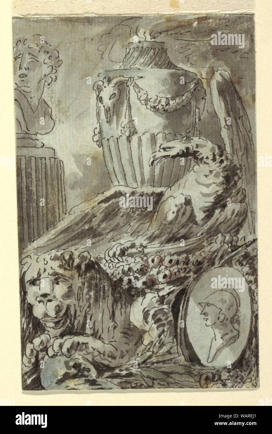 Le dessin, l'imagination de la Sculpture Classique, 1770 Banque D'Images