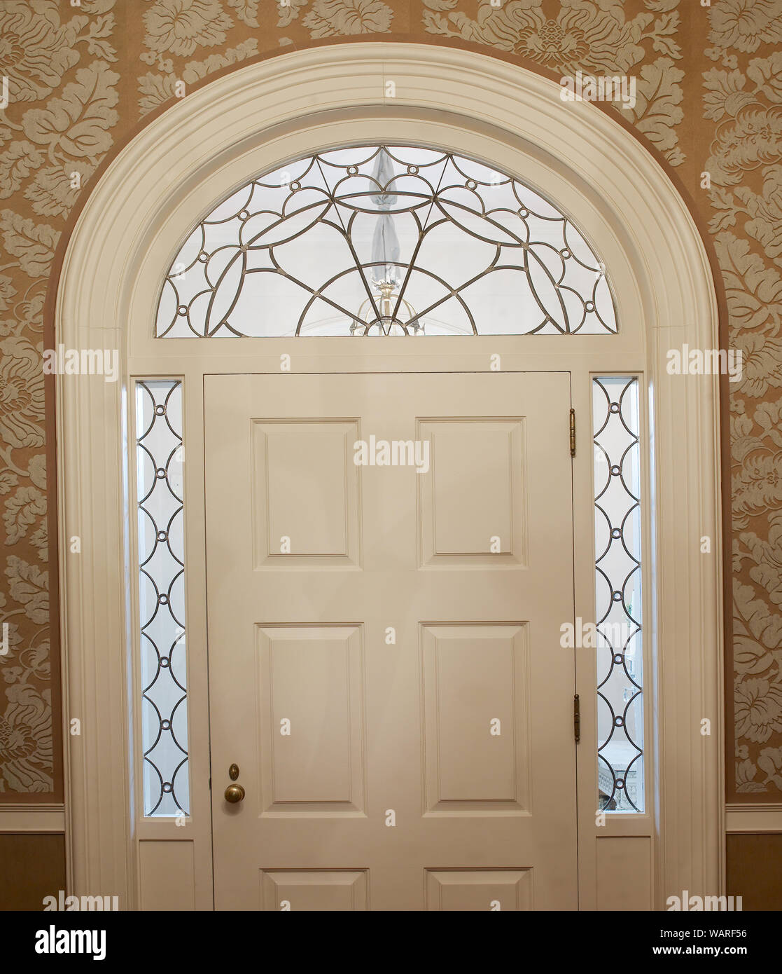 Détail de la porte en face hall d'entrée, Blair House, situé en face de la Maison Blanche, Washington, D.C. Banque D'Images Détail de la porte en face hall d'entrée, Blair House, situé en face de la Maison Blanche, Washington, D.C. Banque D'Images