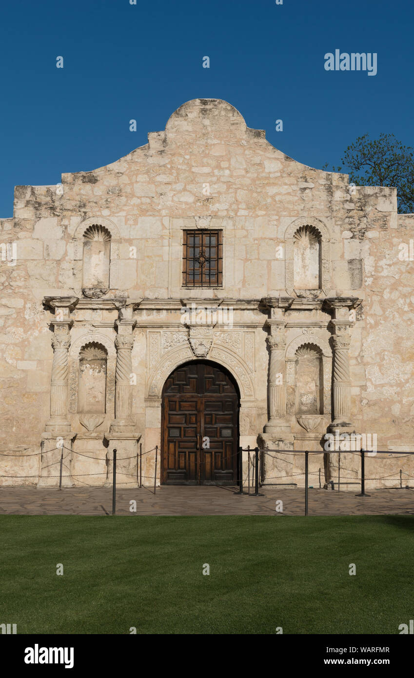 Porte de l'Alamo, un 18e siècle église de la mission à San Antonio, Texas  Photo Stock - Alamy