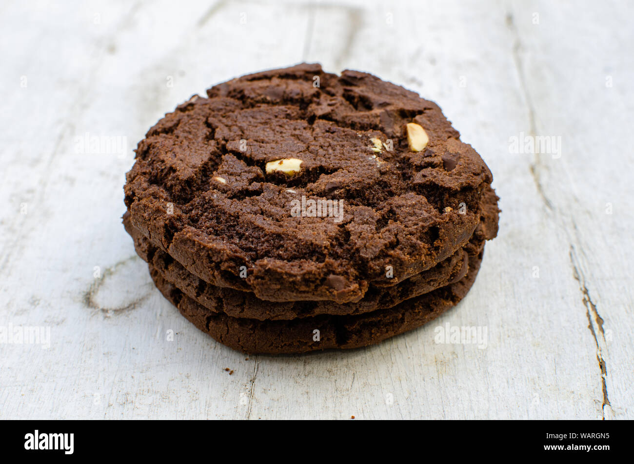 Triple cookies au chocolat Banque D'Images
