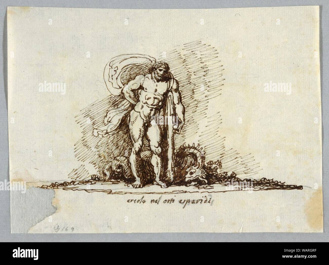 Dessin, Hercules dans le jardin des Hespérides, 1805 Banque D'Images