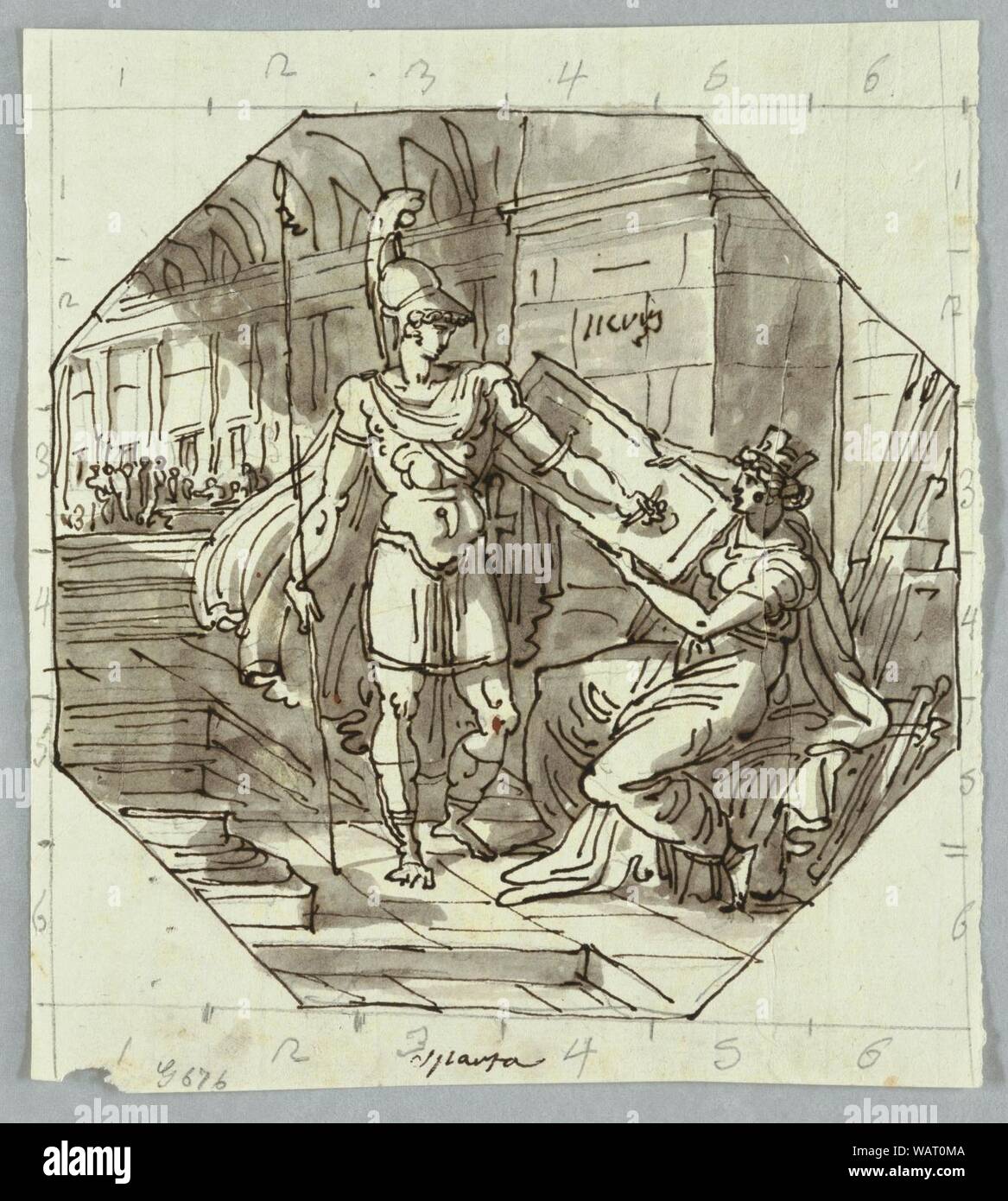 Dessin, Vertu spartiate, 1811 Banque D'Images