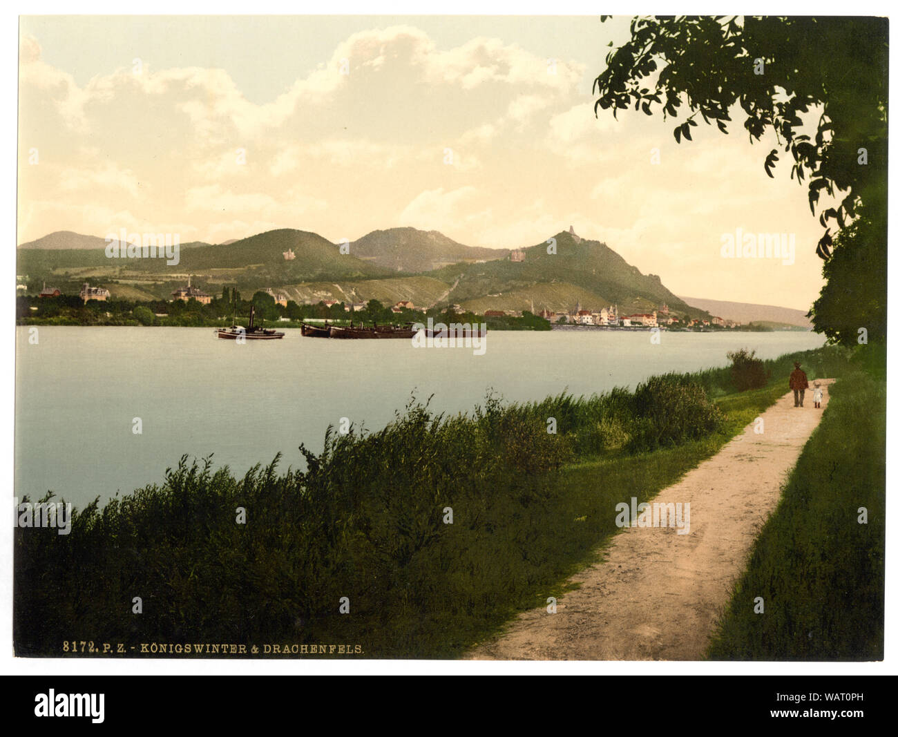 Et Drachenfels Konigswinter, le Rhin, Allemagne Banque D'Images
