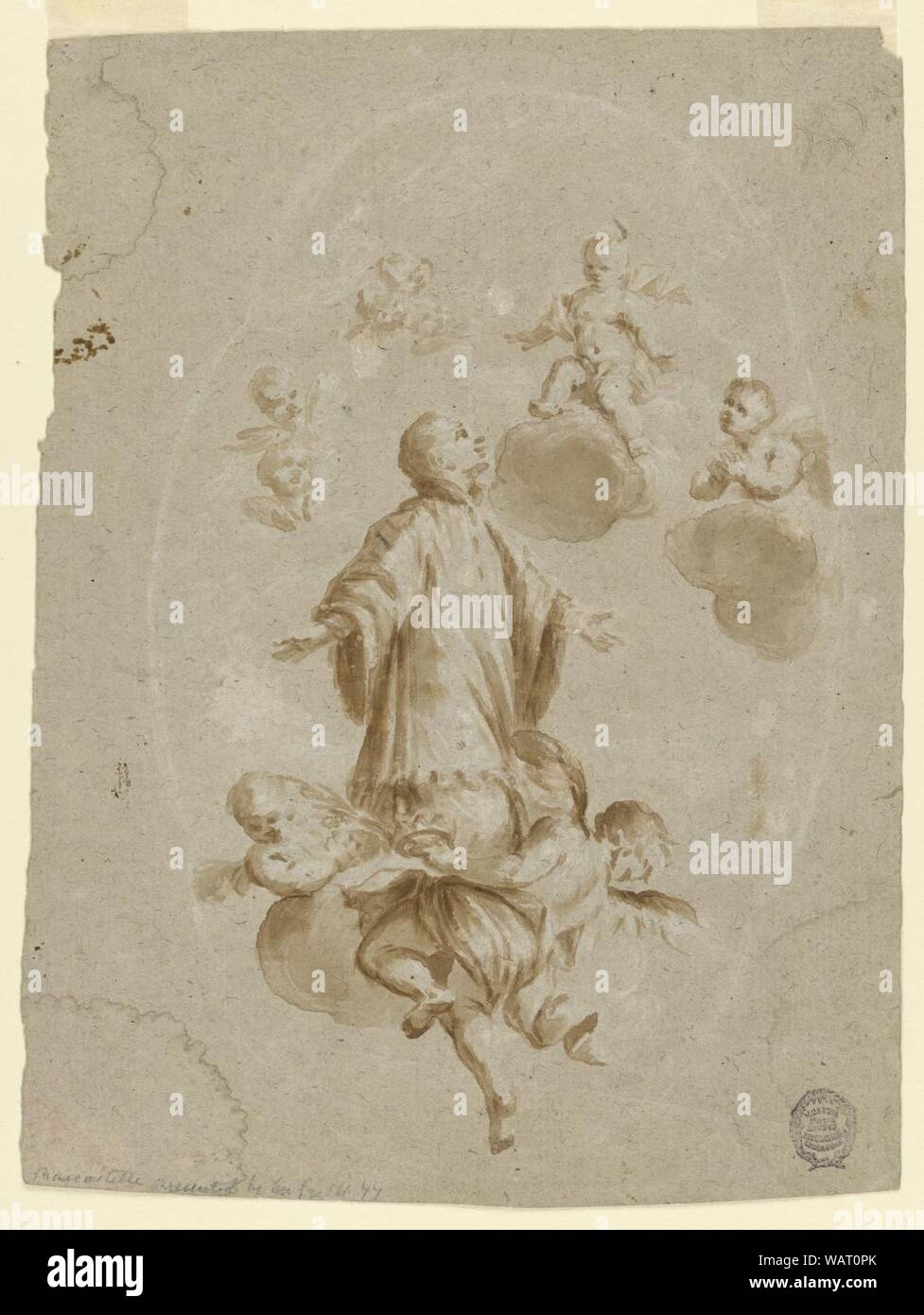 St., dessin est reçu dans le ciel par l'Enfant Jésus, 1770-1790 Banque D'Images