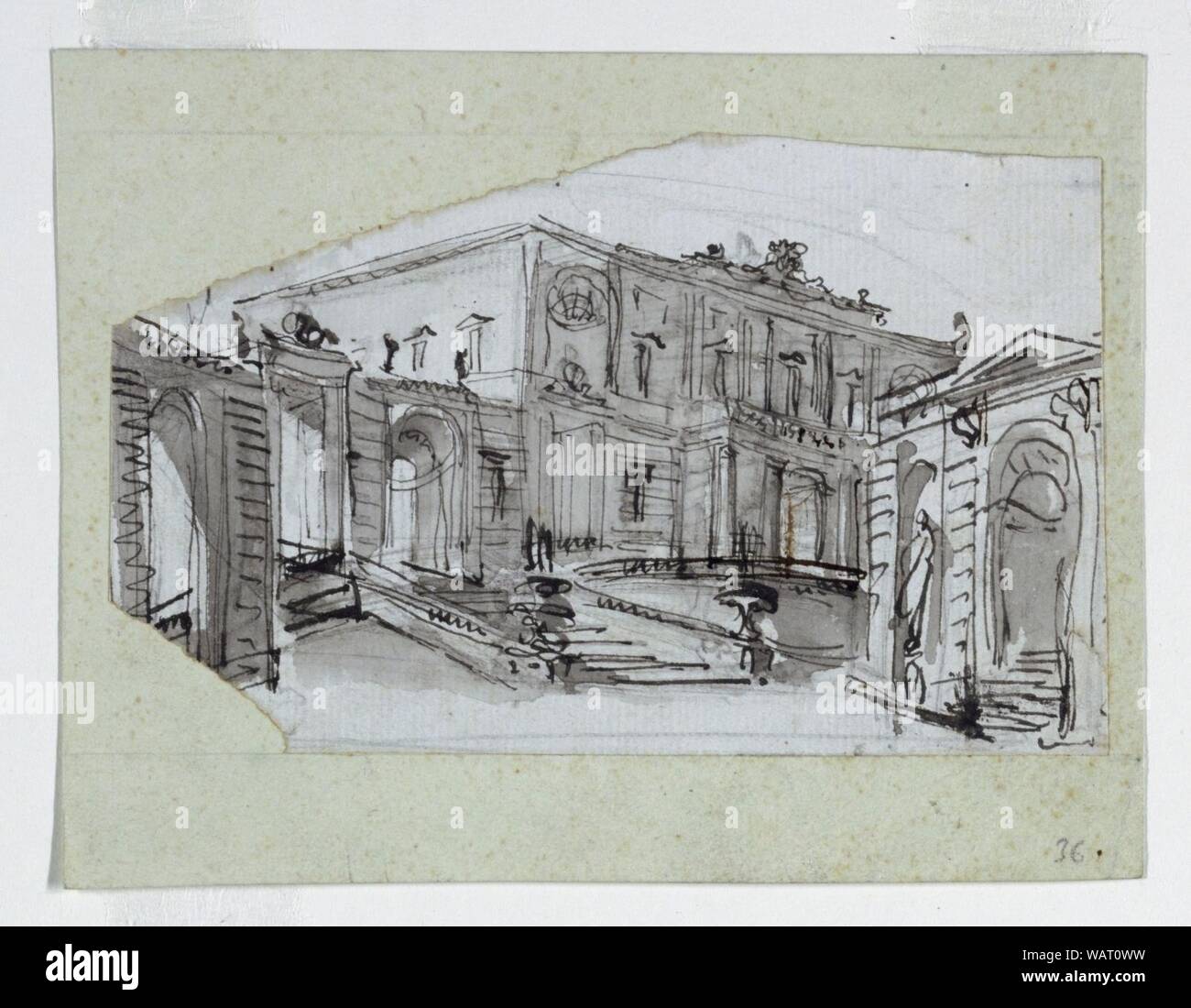 Le dessin, la mise en scène- Palace Architecture, 1750-1999 Banque D'Images