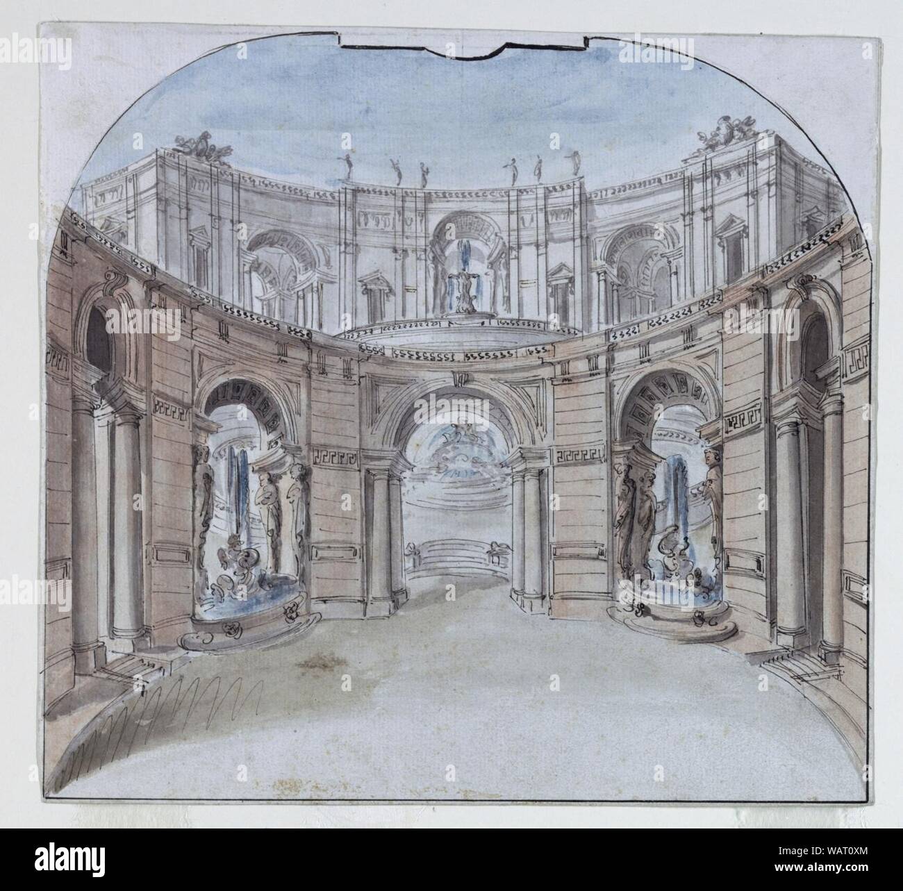 Le dessin, la mise en scène- Palace Architecture, 1750-1999 Banque D'Images