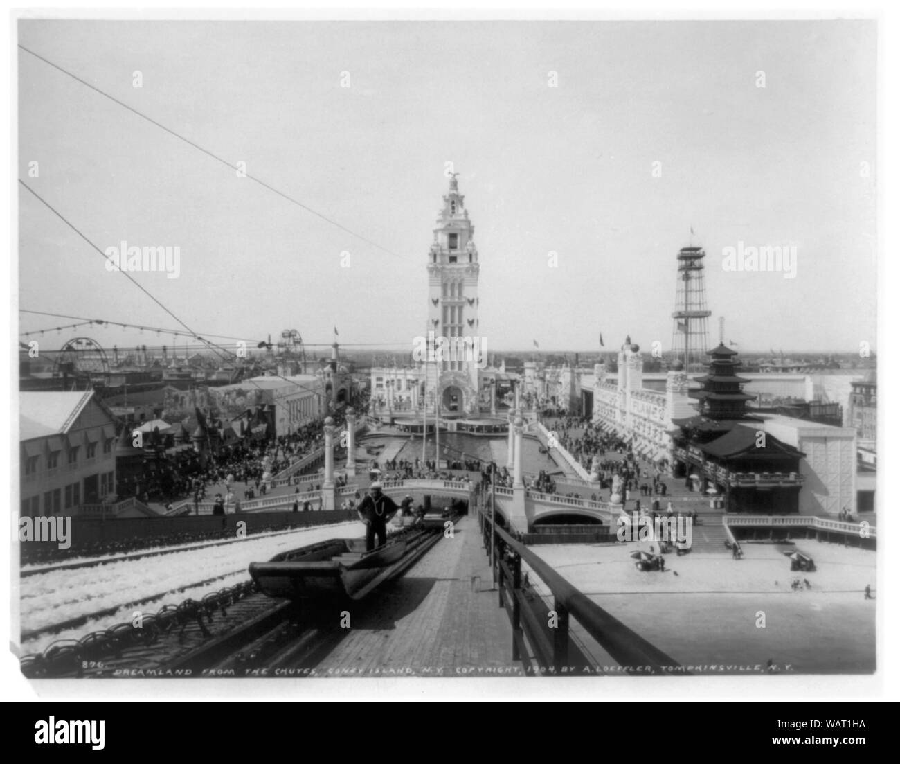 Les chutes de Dreamland, Coney Island, N.Y. Banque D'Images