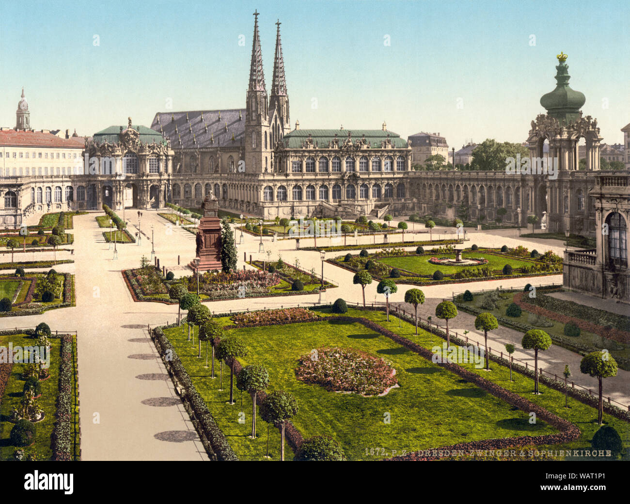 Zwinger Dresde & Sophienkirche - Detroit Publishing Co Banque D'Images