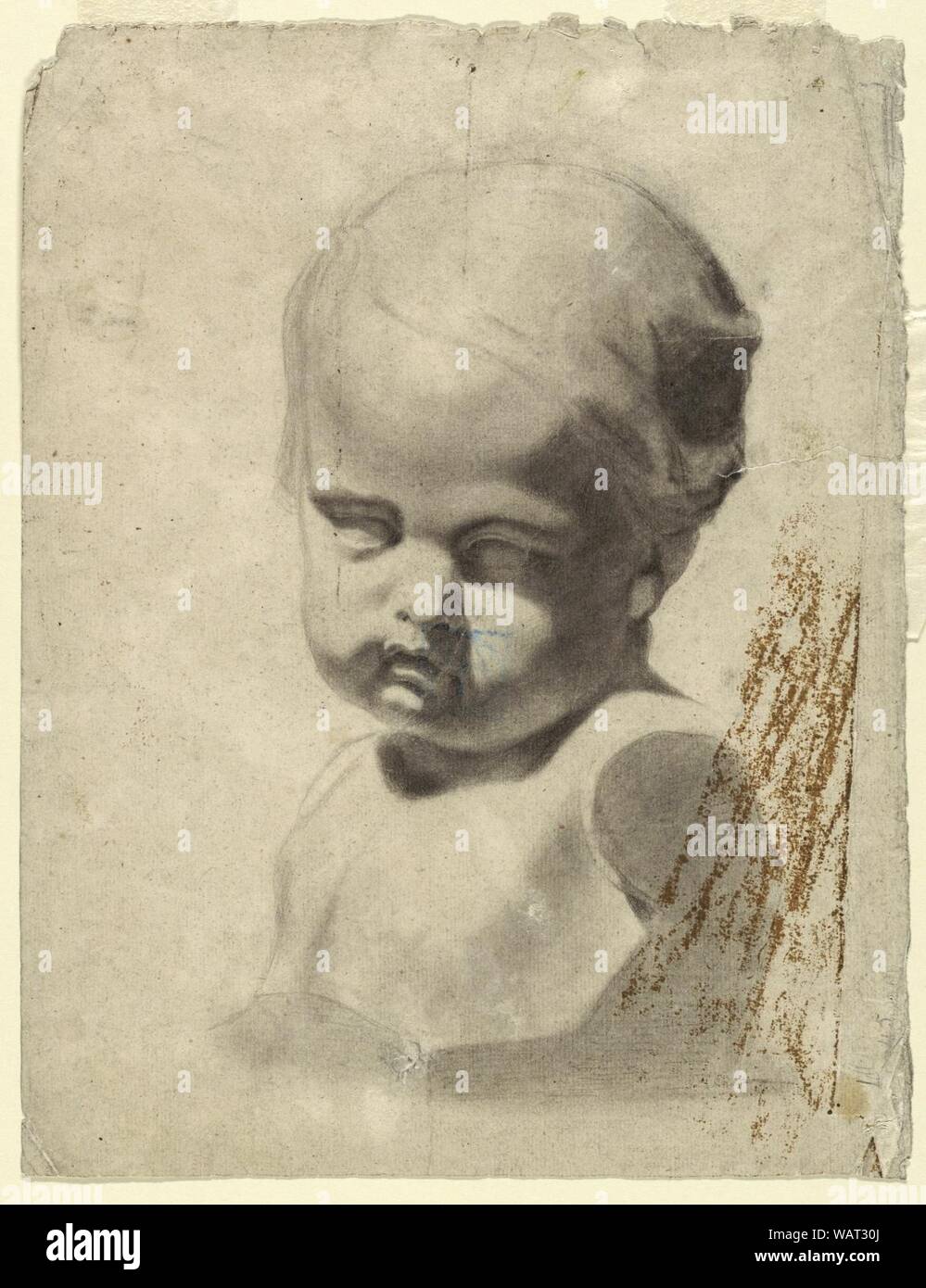 Le dessin, l'étude d'un Buste d'un enfant (à partir d'un plâtre), 1881-92 Banque D'Images