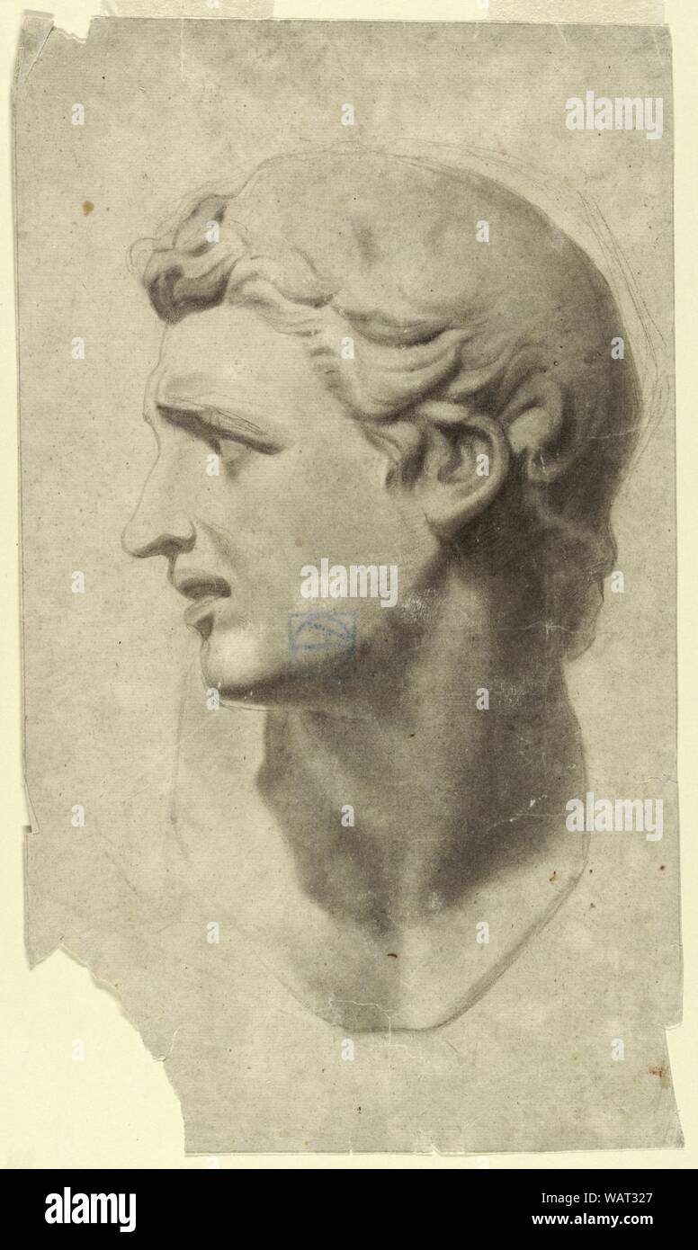 Le dessin, l'étude d'une tête d'homme classique (à partir d'un plâtre), 1881-92 Banque D'Images