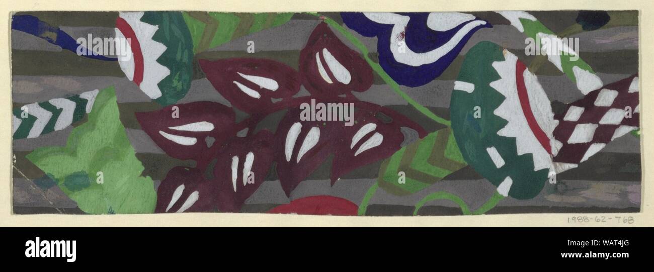 Dessin, dessin textile- Harlekin (Harlequin), 1911-13 Banque D'Images