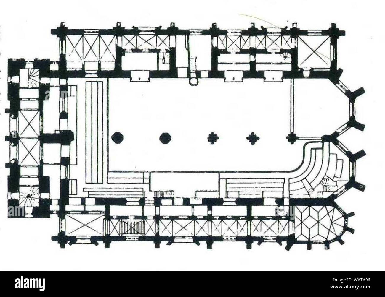 Busmannkapelle Sophienkirche Dresden mit Grundriss. Banque D'Images