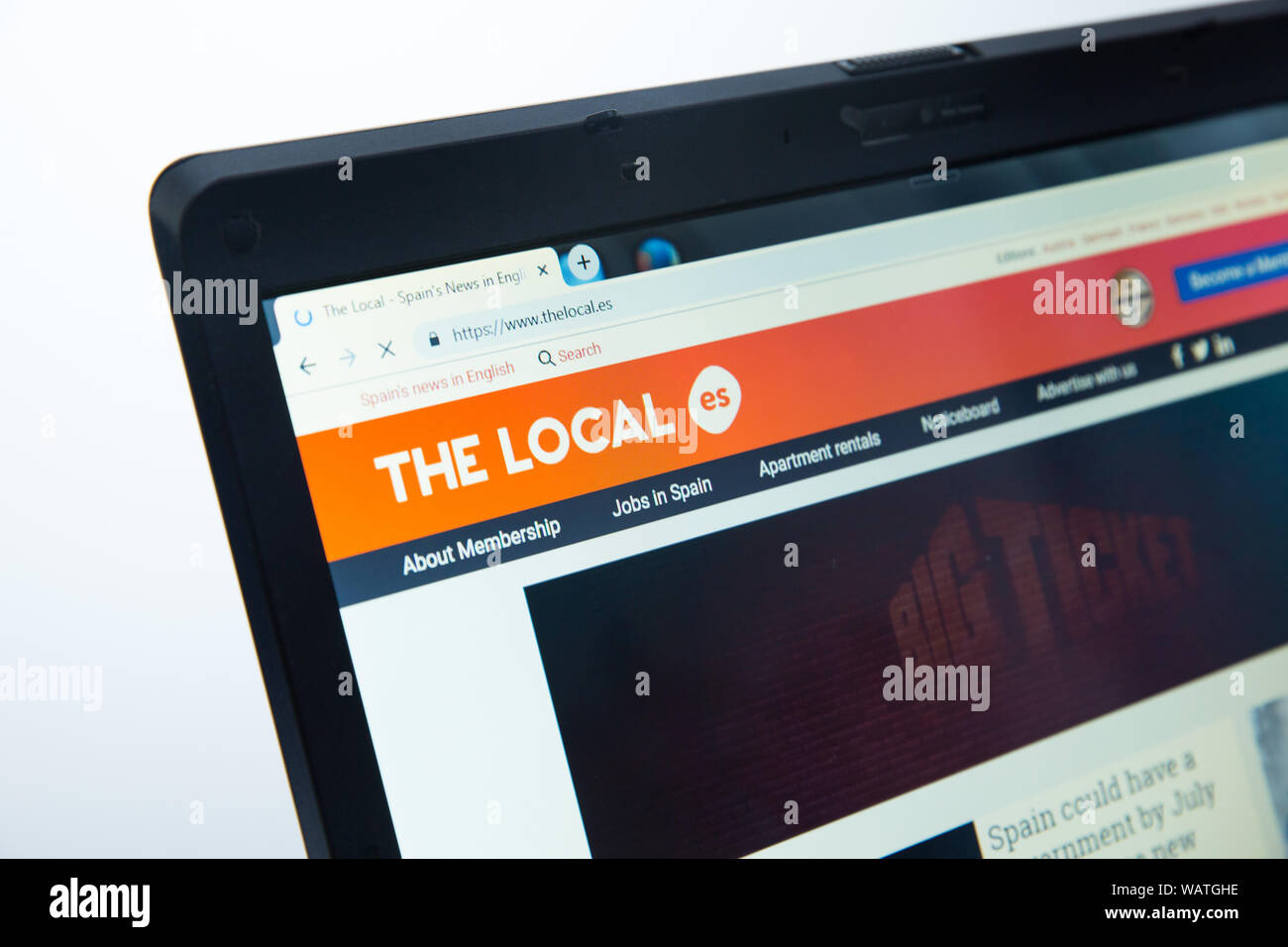 Le site web local Banque D'Images