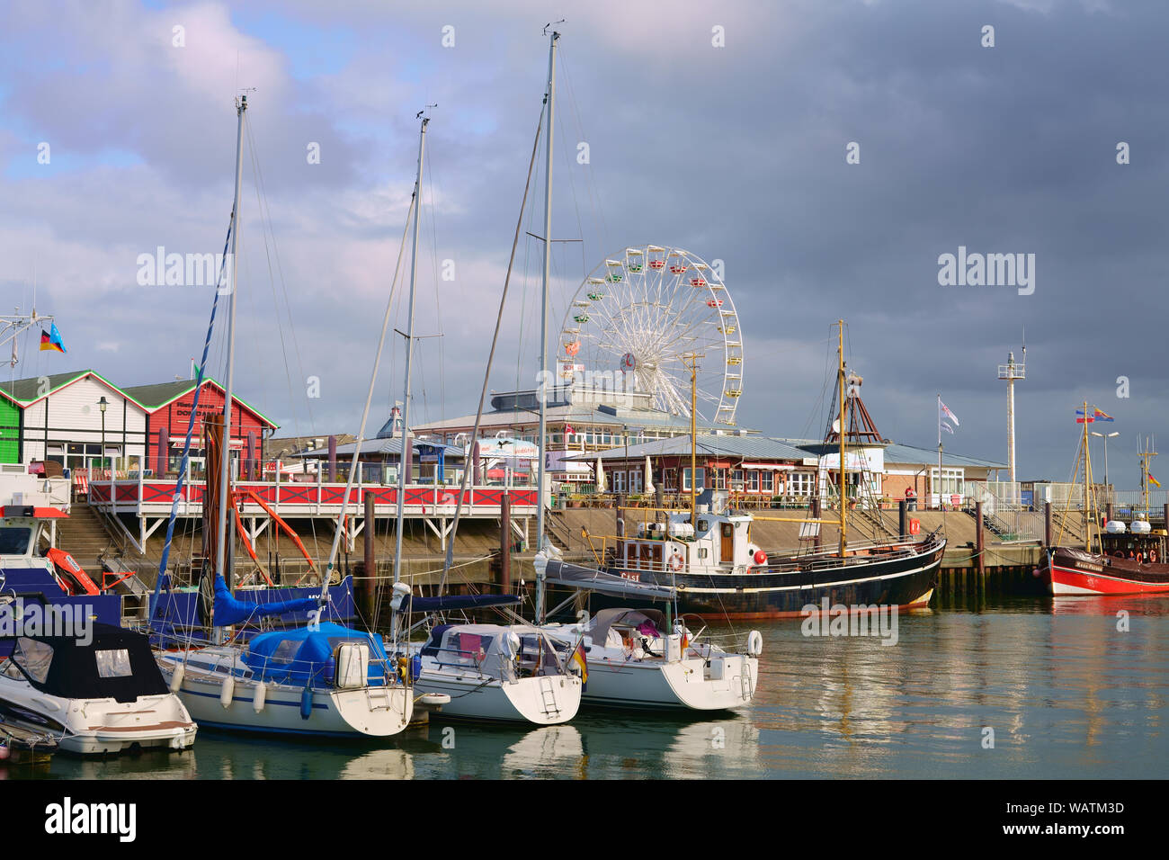 Liste Harbour sur l'île de Sylt de la mer du Nord, au nord de l'archipel frison, de l'Allemagne. La municipalité la plus au nord de l'Allemagne. Banque D'Images