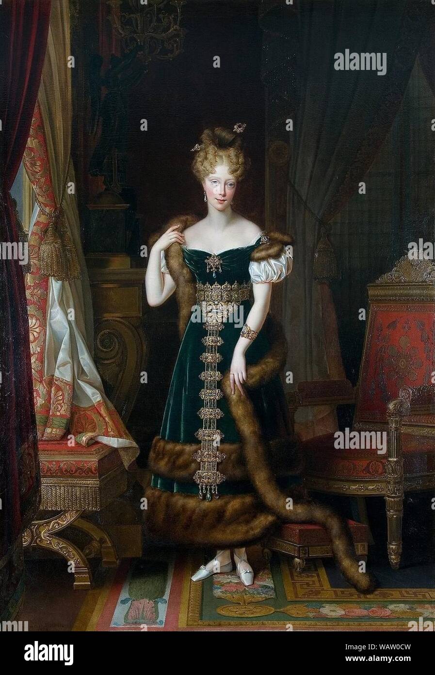 Dubois-Drahonet - Caroline de Naples et de Sicile, duchesse de Berry. Banque D'Images