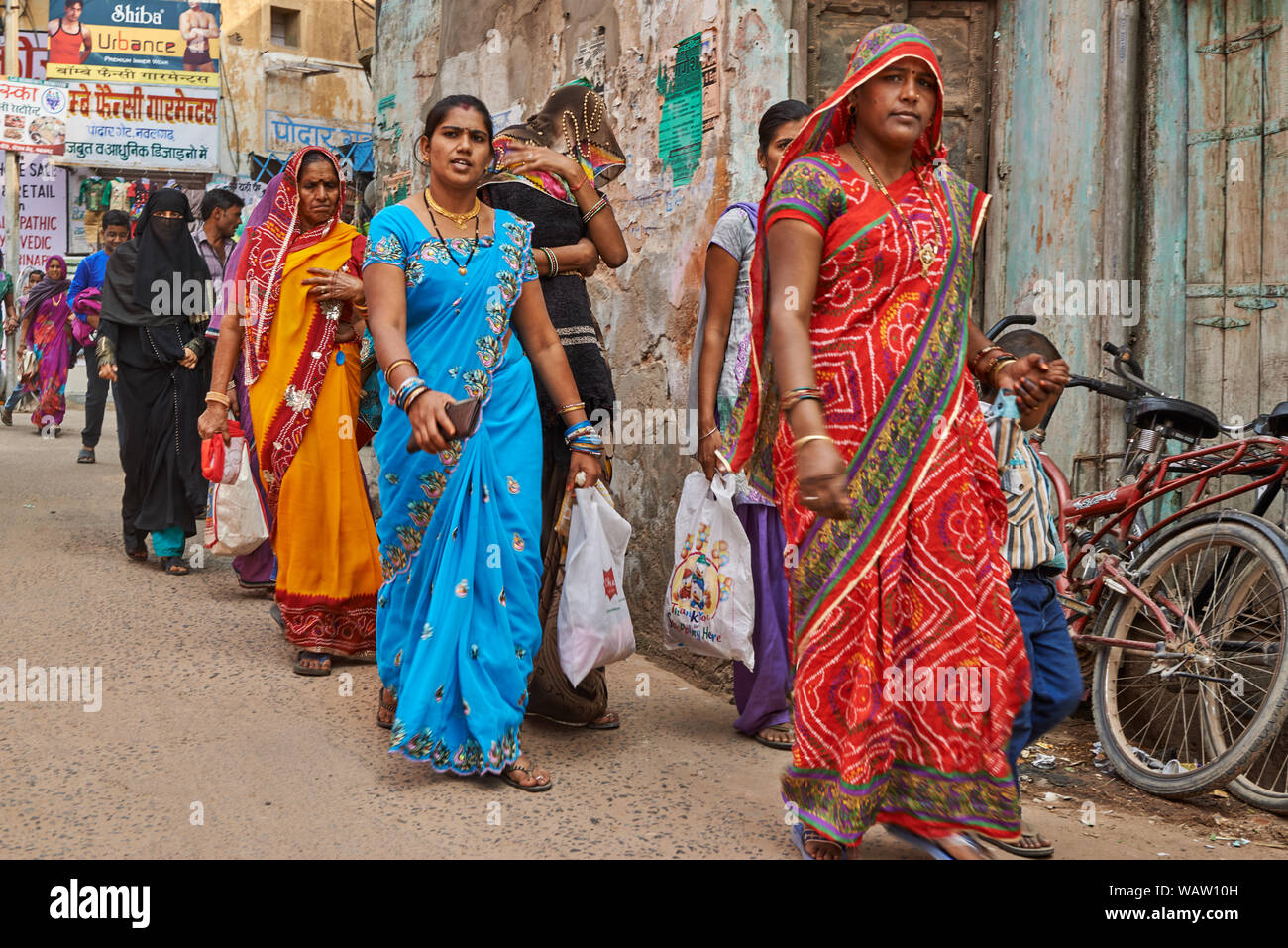La vie de la rue, les gens de Nawalgarh Banque D'Images