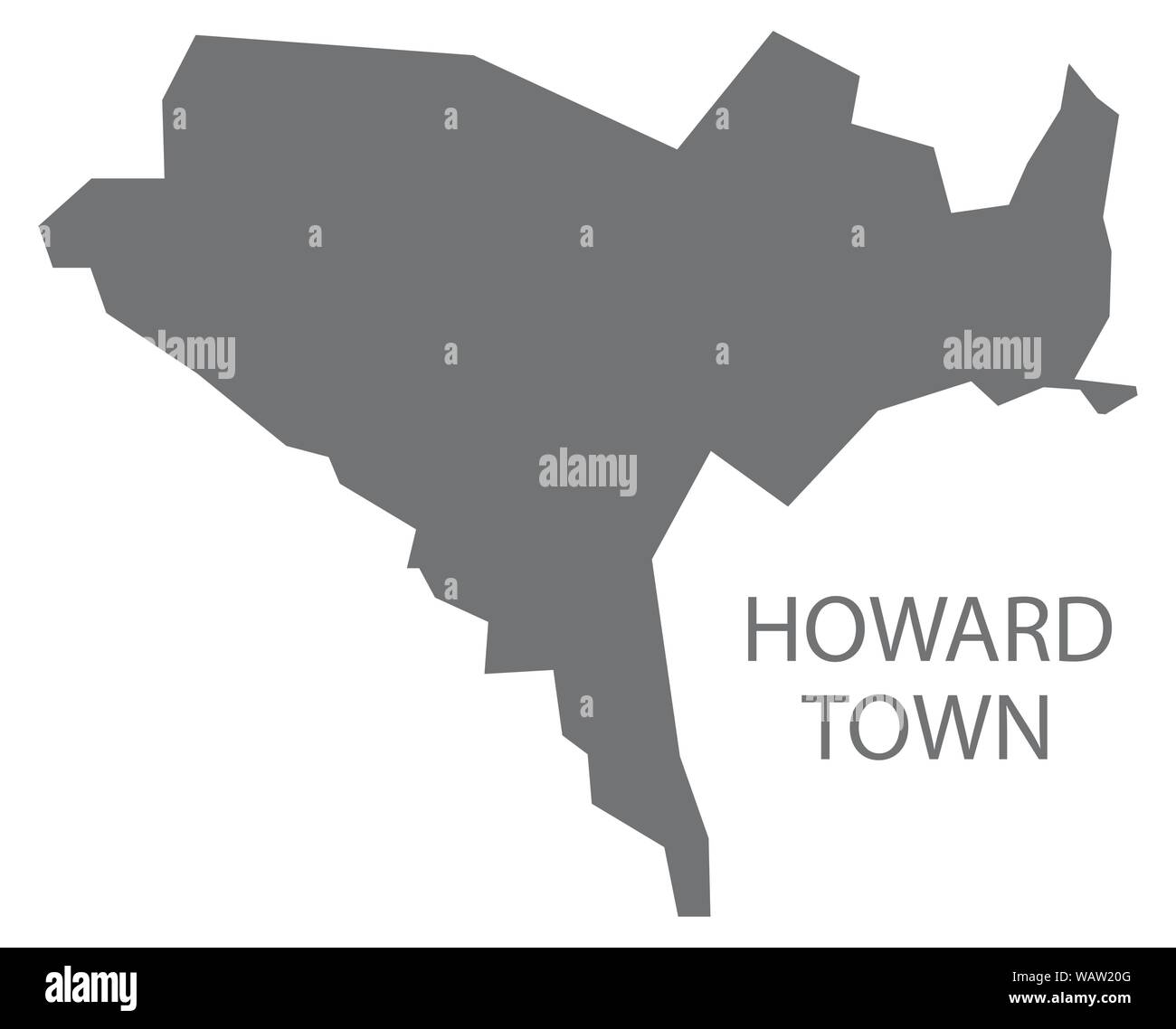Howard Ville gray ward plan de High Peak District dans la région de East Midlands England UK Illustration de Vecteur