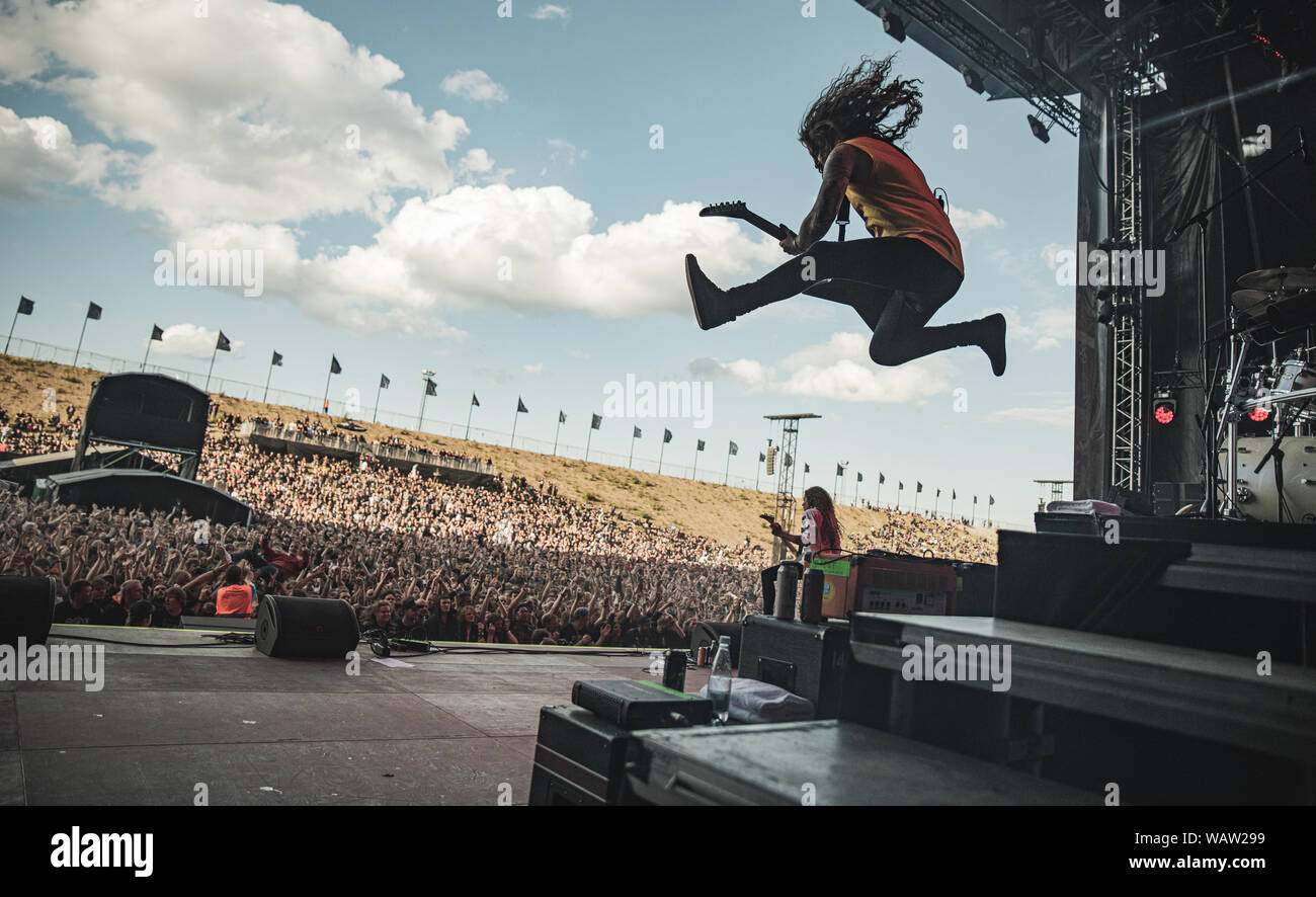 Copenhague, Danemark. Juin 21st, 2019. Le groupe de death metal danois Baest effectue un concert live au cours de l'heavy metal danois Copenhell festival 2019 à Copenhague. (Photo crédit : Gonzales Photo - Nikolaj Bransholm). Banque D'Images