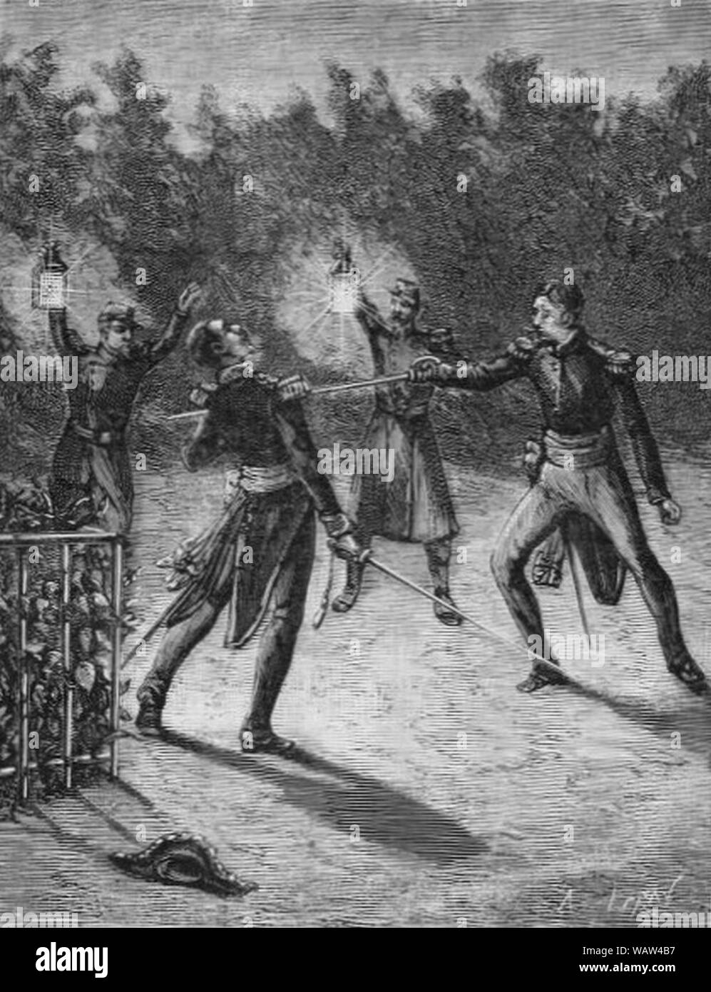 Saint-Arnaud Duel cornemuse. Banque D'Images