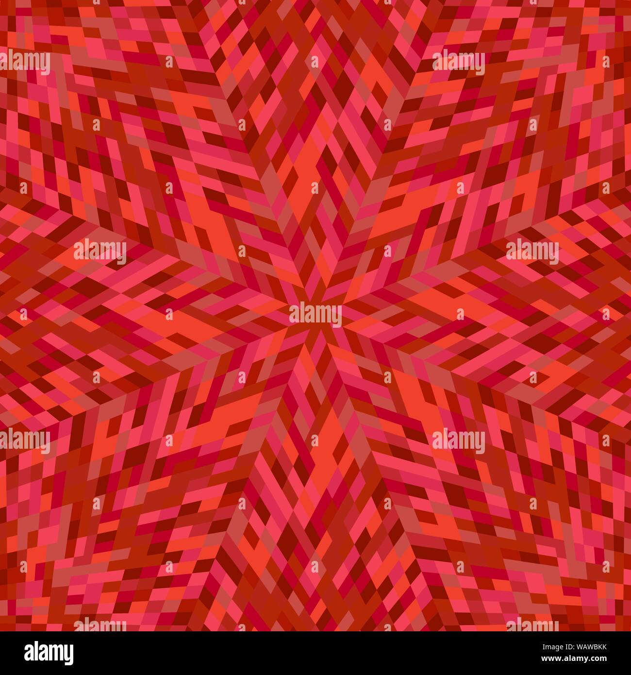 Hypnotique colorés radial géométriques de fond en mosaïque circulaire - conception d'illustration vectorielle psychédélique avec des formes géométriques Illustration de Vecteur