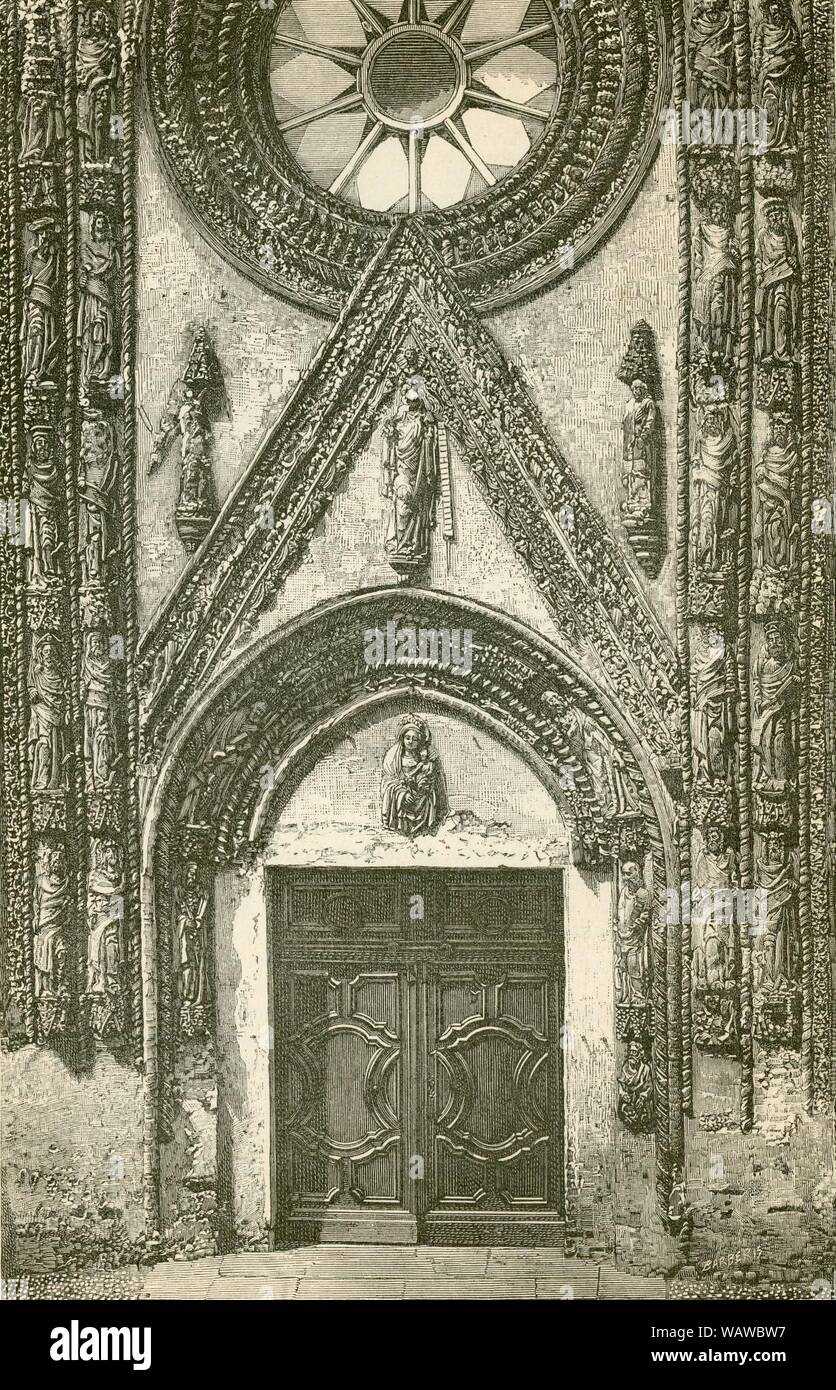 Duomo di Chivasso. xilografia Banque D'Images