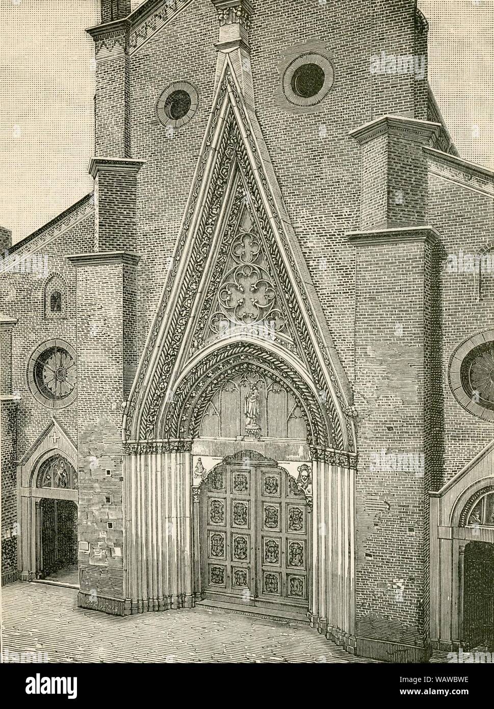 Duomo di Chieri. xilografia Banque D'Images