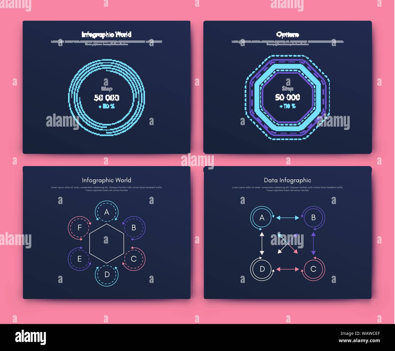 Infographie brochure vector illustration pour les éléments de style moderne. Définir des infographies pour le web Illustration de Vecteur