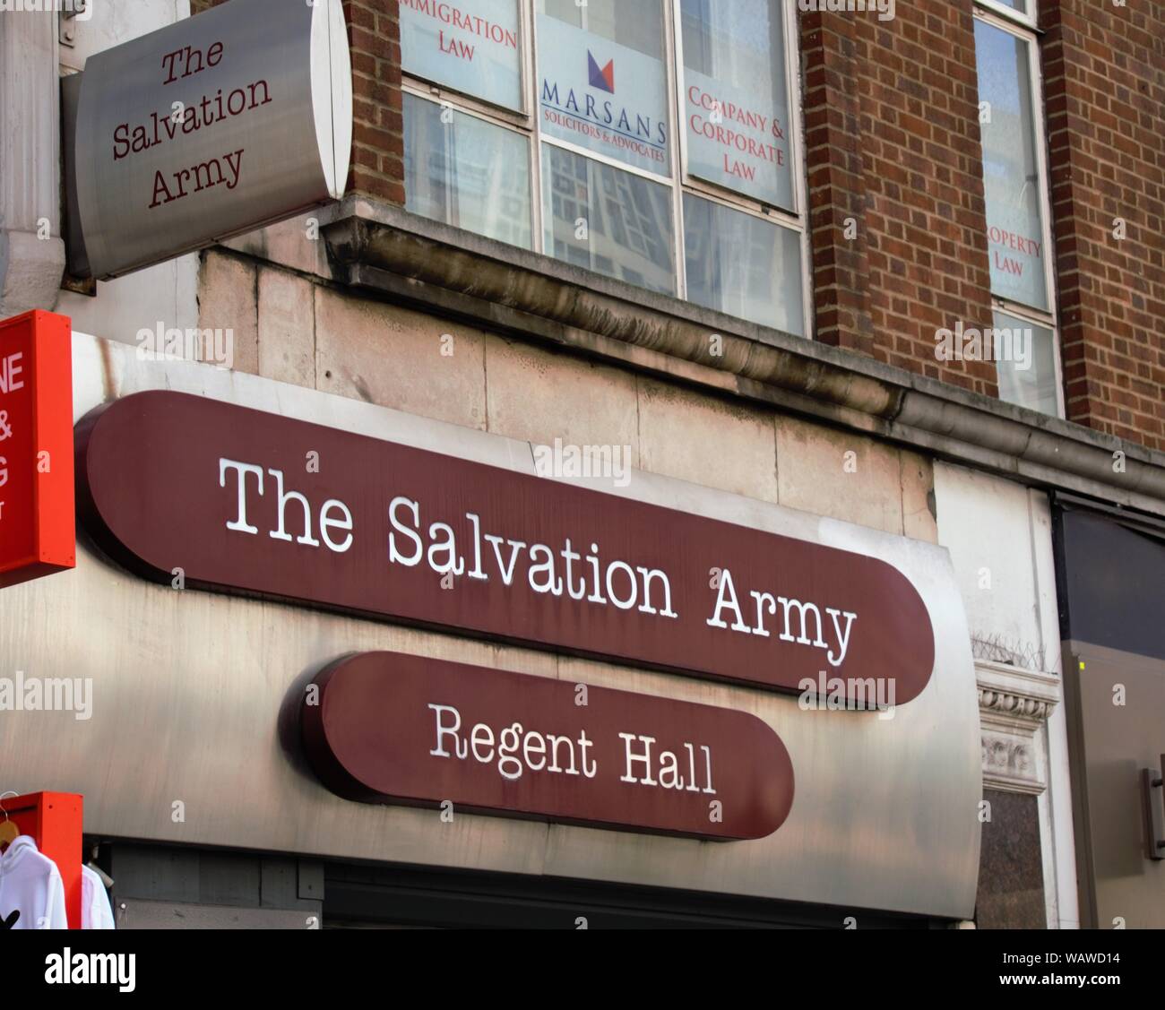 L'Armée du Salut, Regent Hall, Oxford Street, London, UK Banque D'Images