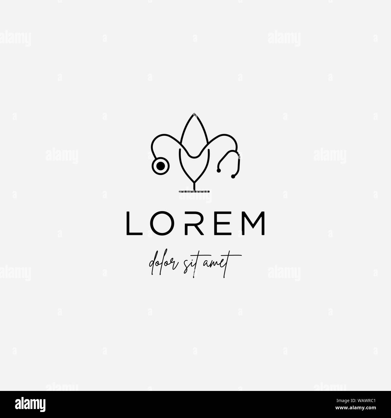 Feuille médicale logo design vector nature medicine Illustration de Vecteur