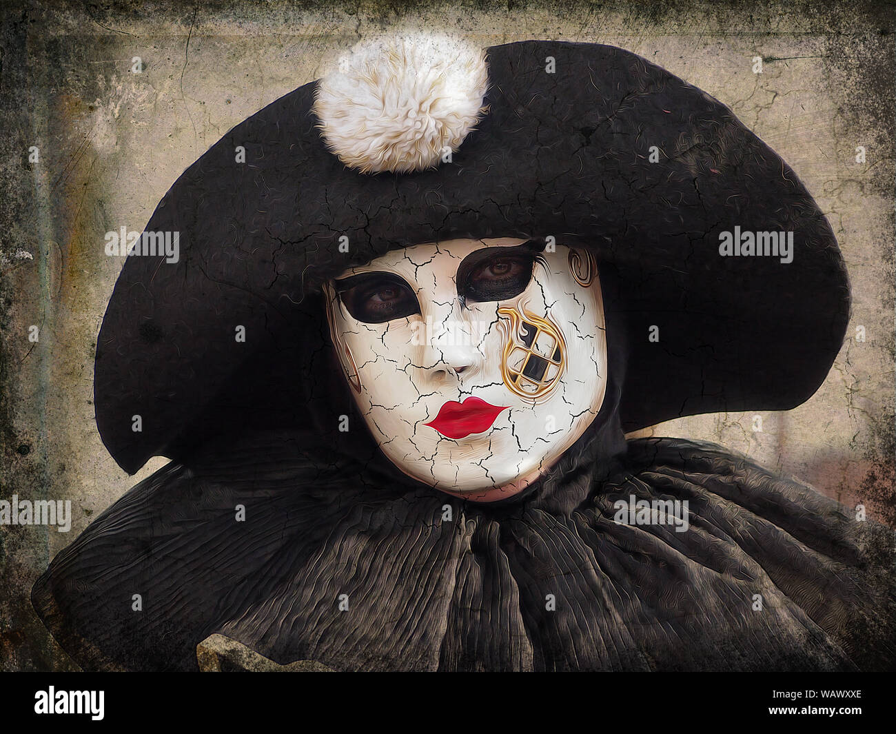 Carnaval de Venise (Carnevale) prend place à l'approche de carême. Voir la ville à son plus colorés, avec des masques, des costumes, et bals masqués opulents. Banque D'Images