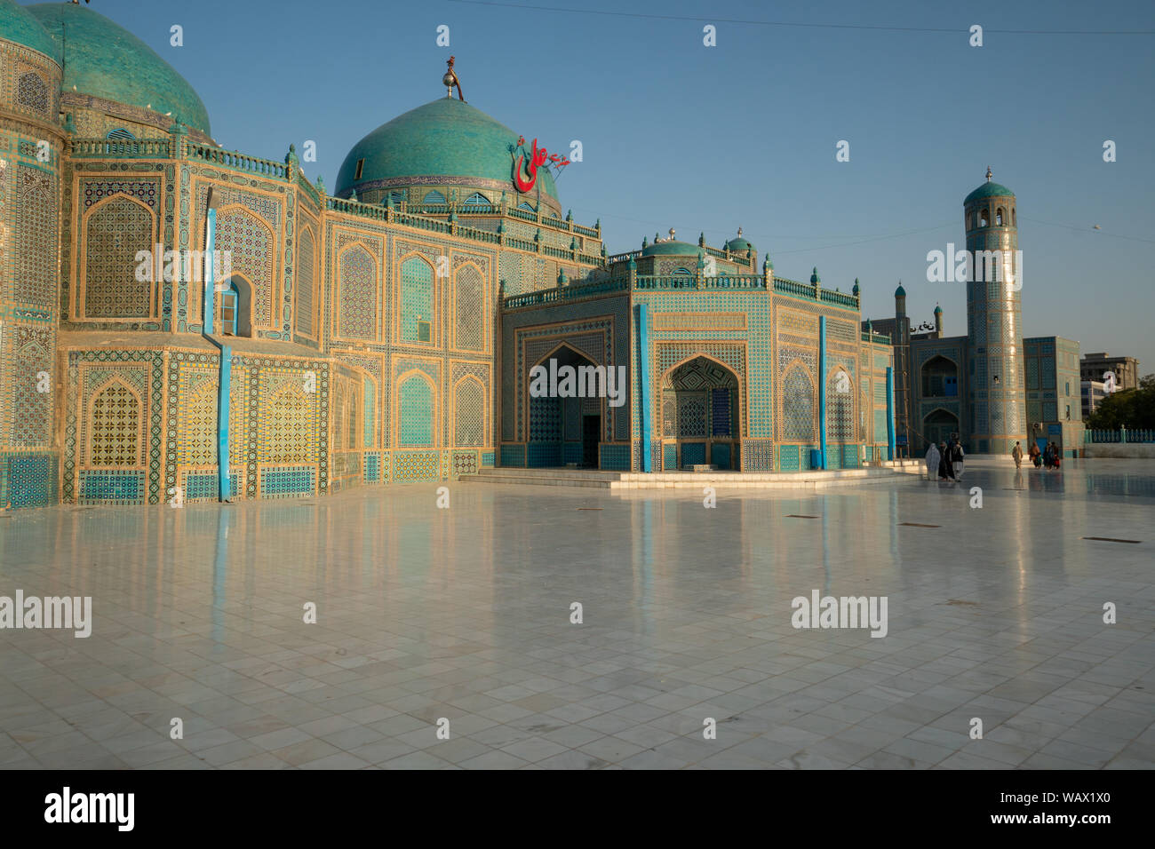 La mosquée bleue de Mazar-e Sharif, Afghanistan (tombeau de Hazrat Ali) Banque D'Images