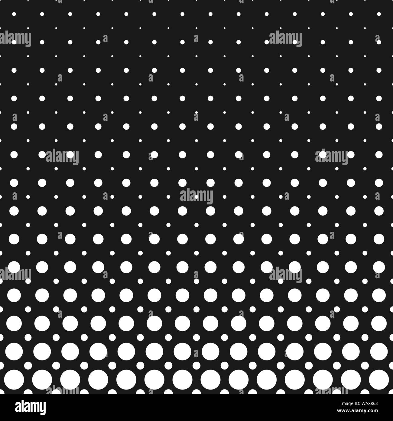 Demi-teinte monochrome motif de cercles arrière-plan - résumé vecteur conception géométrique Illustration de Vecteur