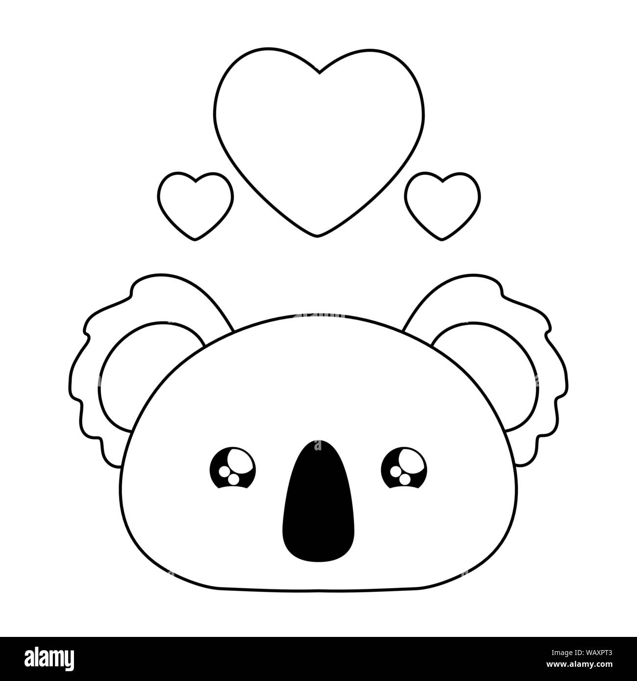 Koala Mignon Bebe Animal Vecteur Illustration Design Style Kawaii Image Vectorielle Stock Alamy