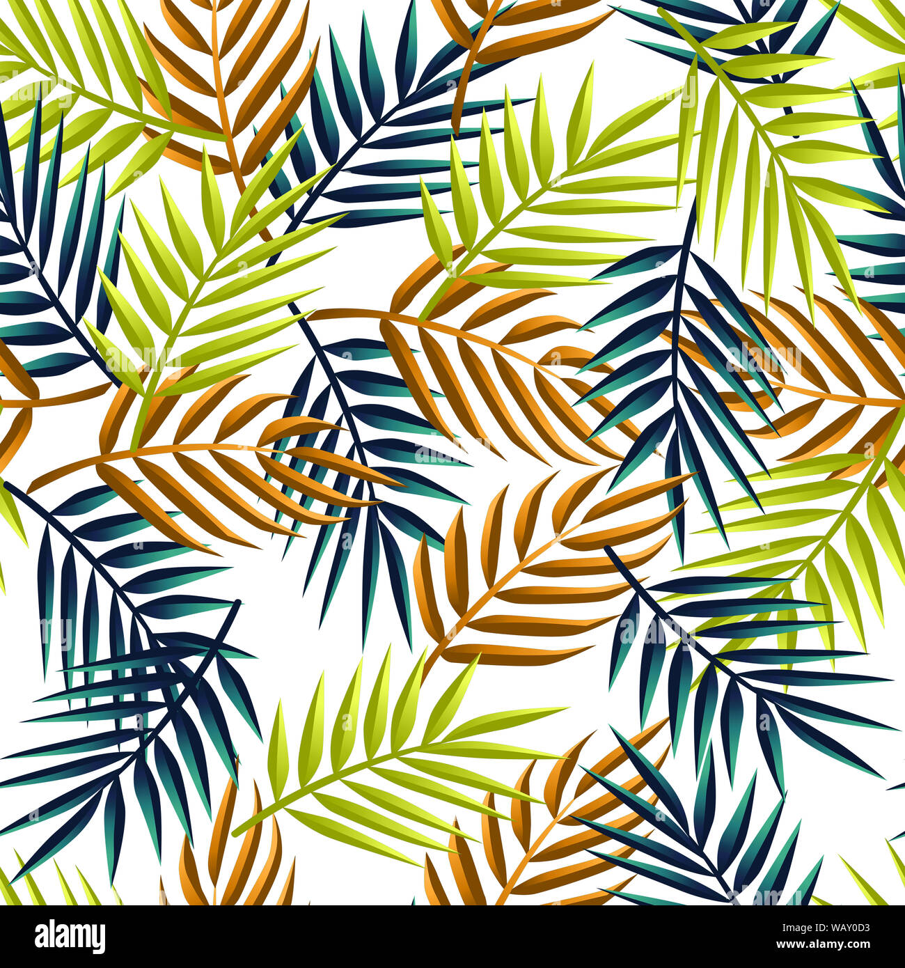 Motif feuilles de palmier sans couture Banque D'Images