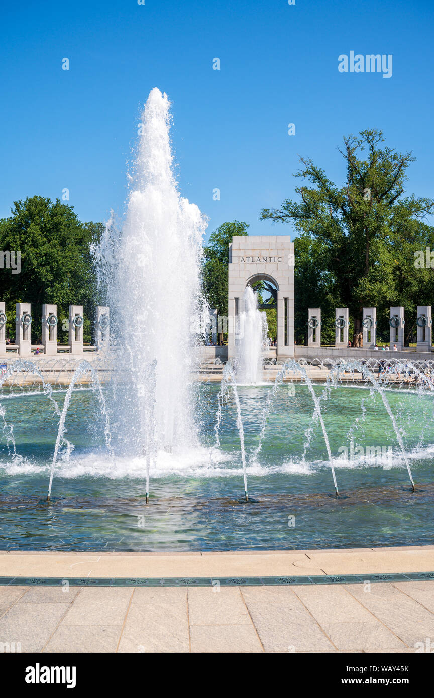 World War II Memorial sur le National Mall à Washington DC, la capitale des USA Banque D'Images