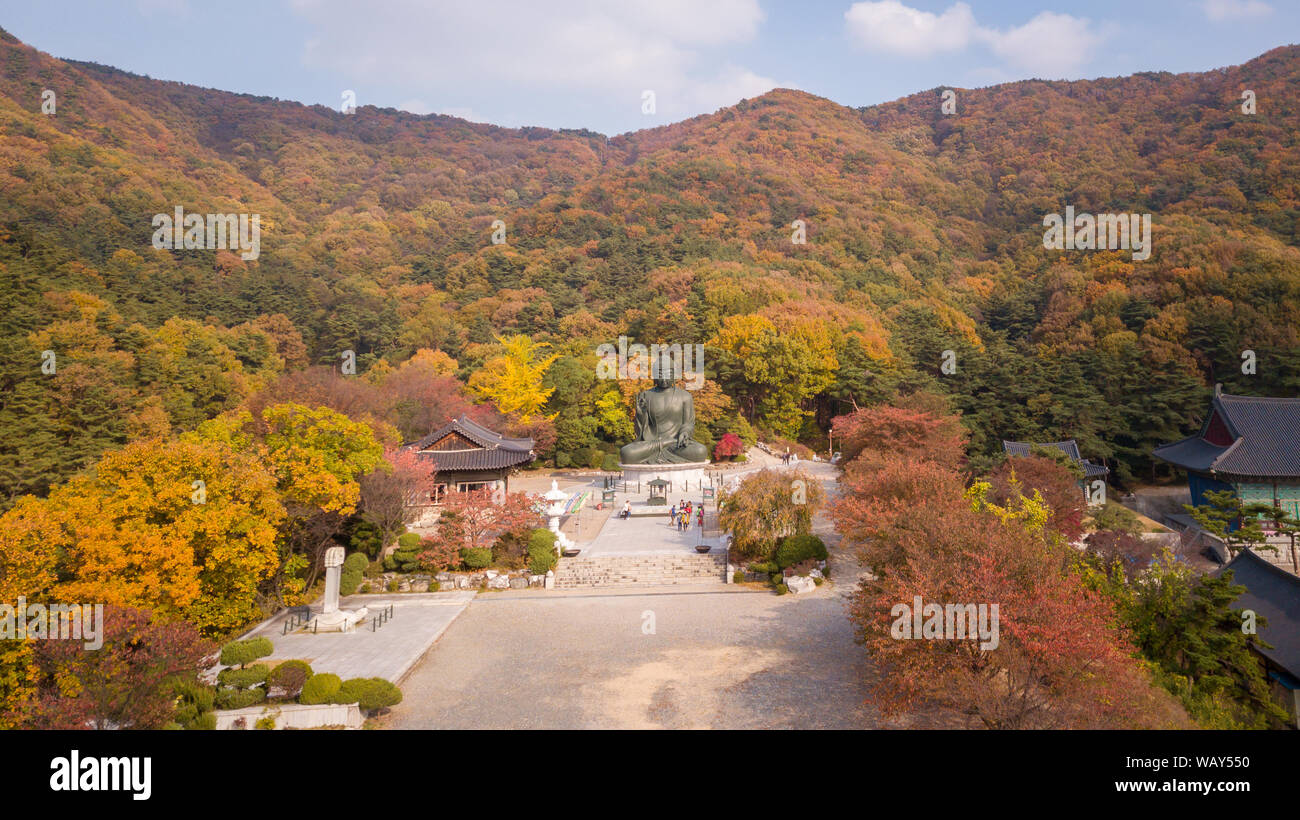 Vue aérienne de l'automne de naejangsan nationnal park,Corée du Sud Banque D'Images