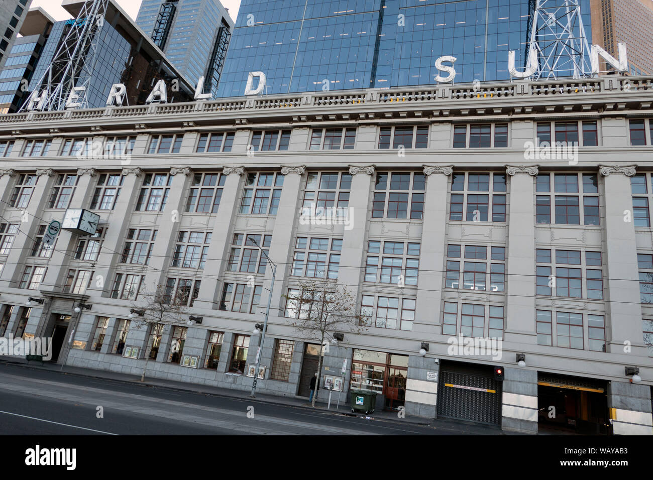 Vieux bâtiment Herald-Sun Flinders Street, Melbourne, Australie Banque D'Images