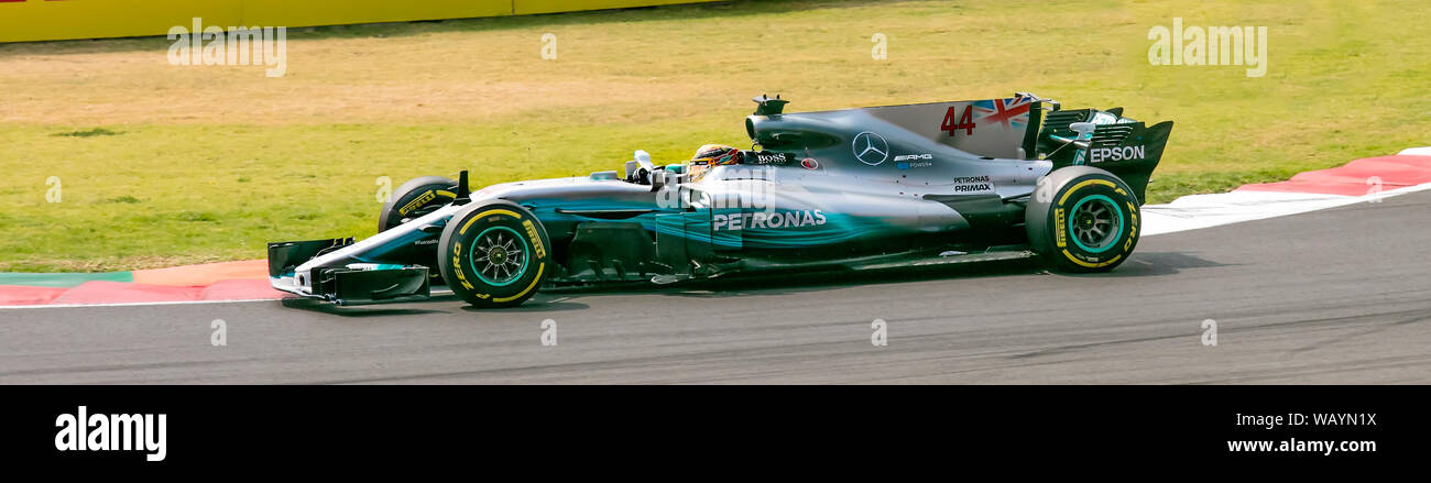 Pilote de Formule 1 Lewis Hamilton au Grand Prix de Formule 1 du Mexique 2017 Banque D'Images