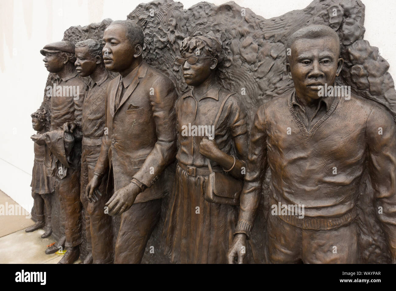 La statue de Mars non fini à Martin Luther King Jr Plaza Newport News en Virginie Banque D'Images