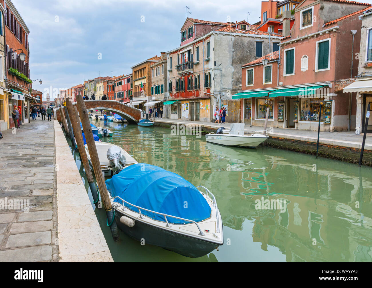 Le Rio dei Vetrai canal de la Fondamenta Daniele Manin, Murano, Laguna Veneto, Italie Banque D'Images