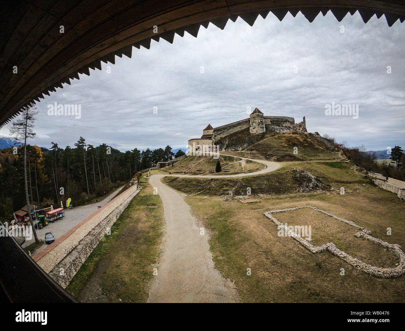 La citadelle de Rasnov Paysage en Roumanie Banque D'Images