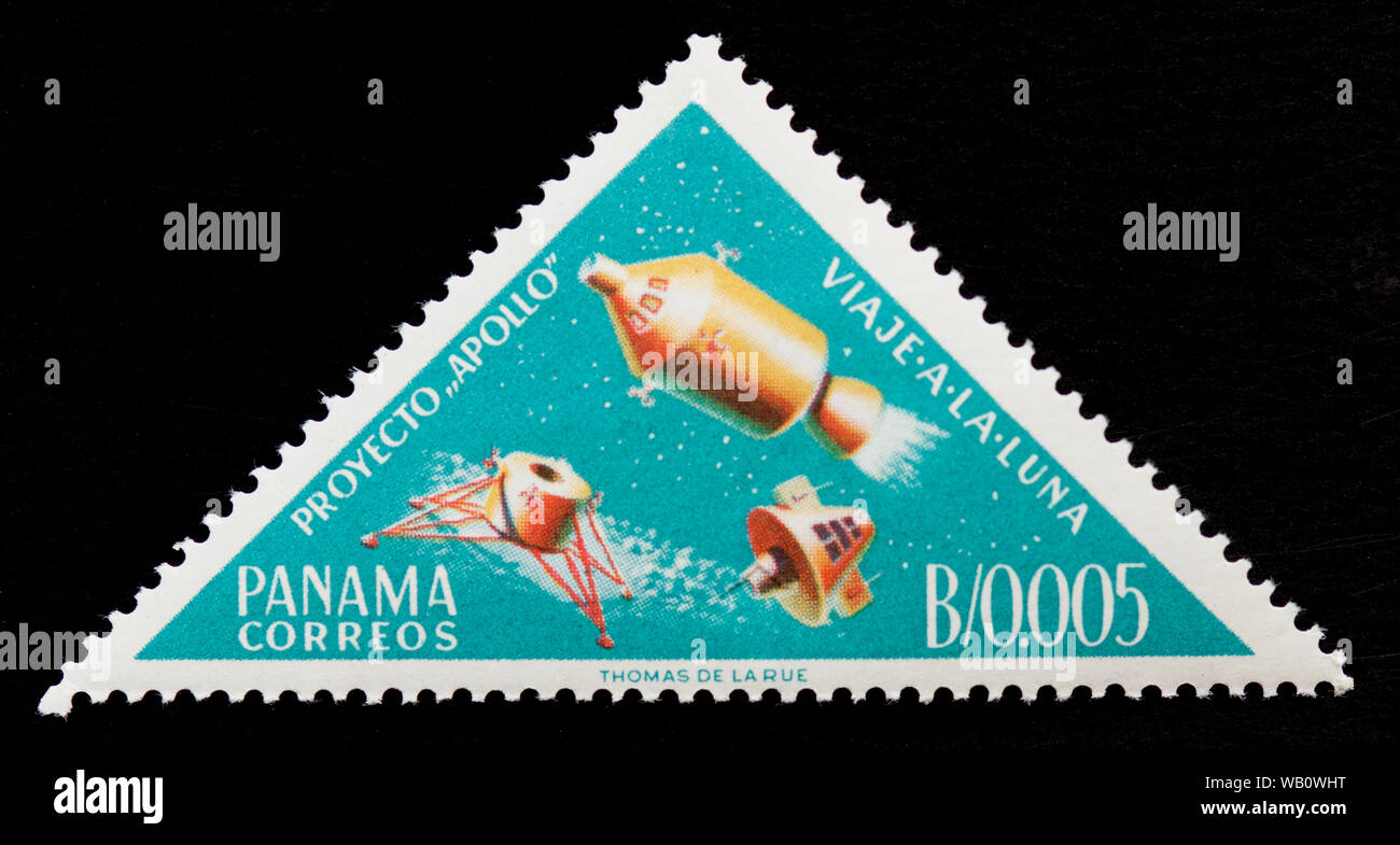 Panama - Timbre-poste de la conquête spatiale Banque D'Images