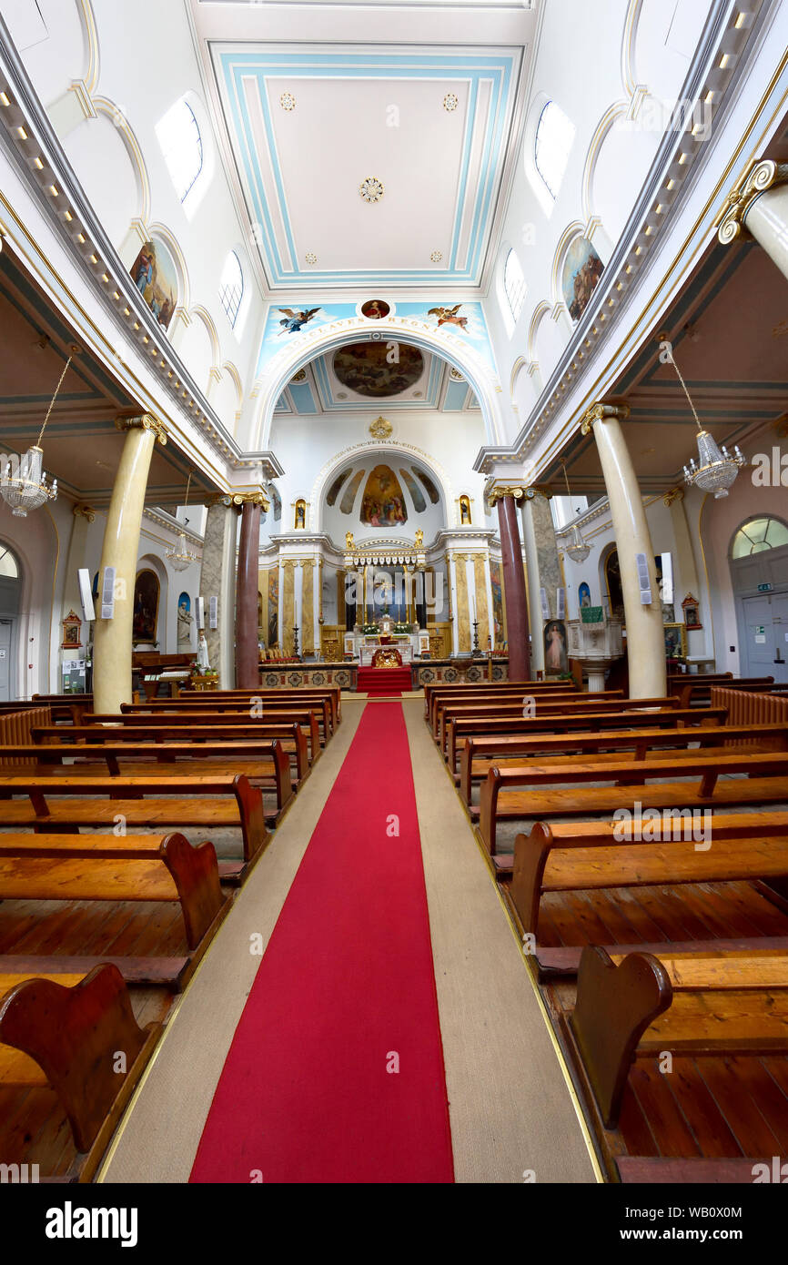 Londres, Angleterre, Royaume-Uni. St Peter's Italian Church (Église Catholique) Clerkenwell Road, Holborn. L'intérieurapt Banque D'Images