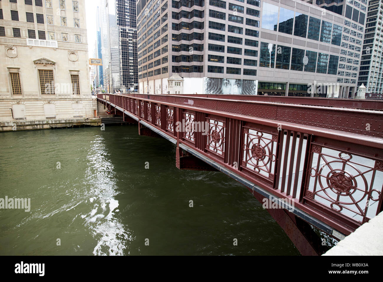 Madison Street Lyric Opera pont sur la rivière Chicago Chicago Illinois Etats-Unis d'Amérique Banque D'Images